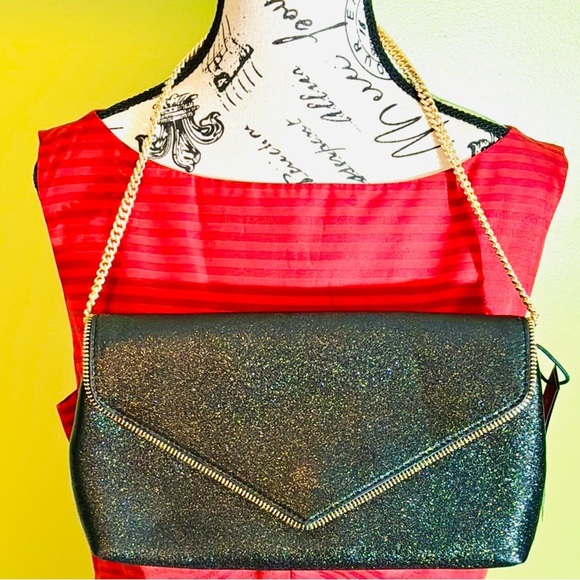 Rebecca Minkoff Black and Glitter Zip Clutch - Picture 13 of 13